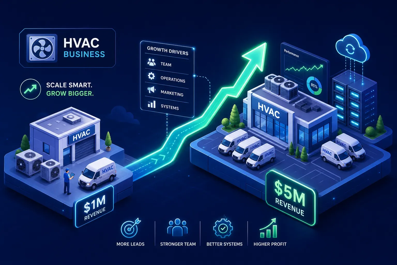Scaling your HVAC business from $1M to $5M revenue